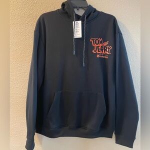 TOM AND JERRY X SOUTHPOLE  HOODED SWEATSHIRT LONG SLEEVE GRAPHIC MENS SIZE L